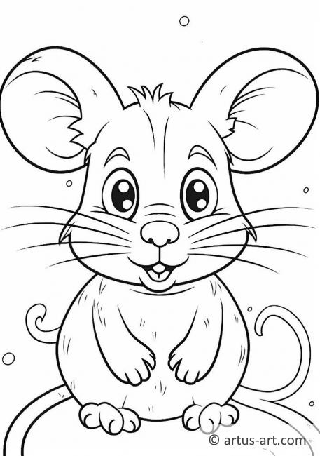 Pagină de colorat cu șoareci drăguți